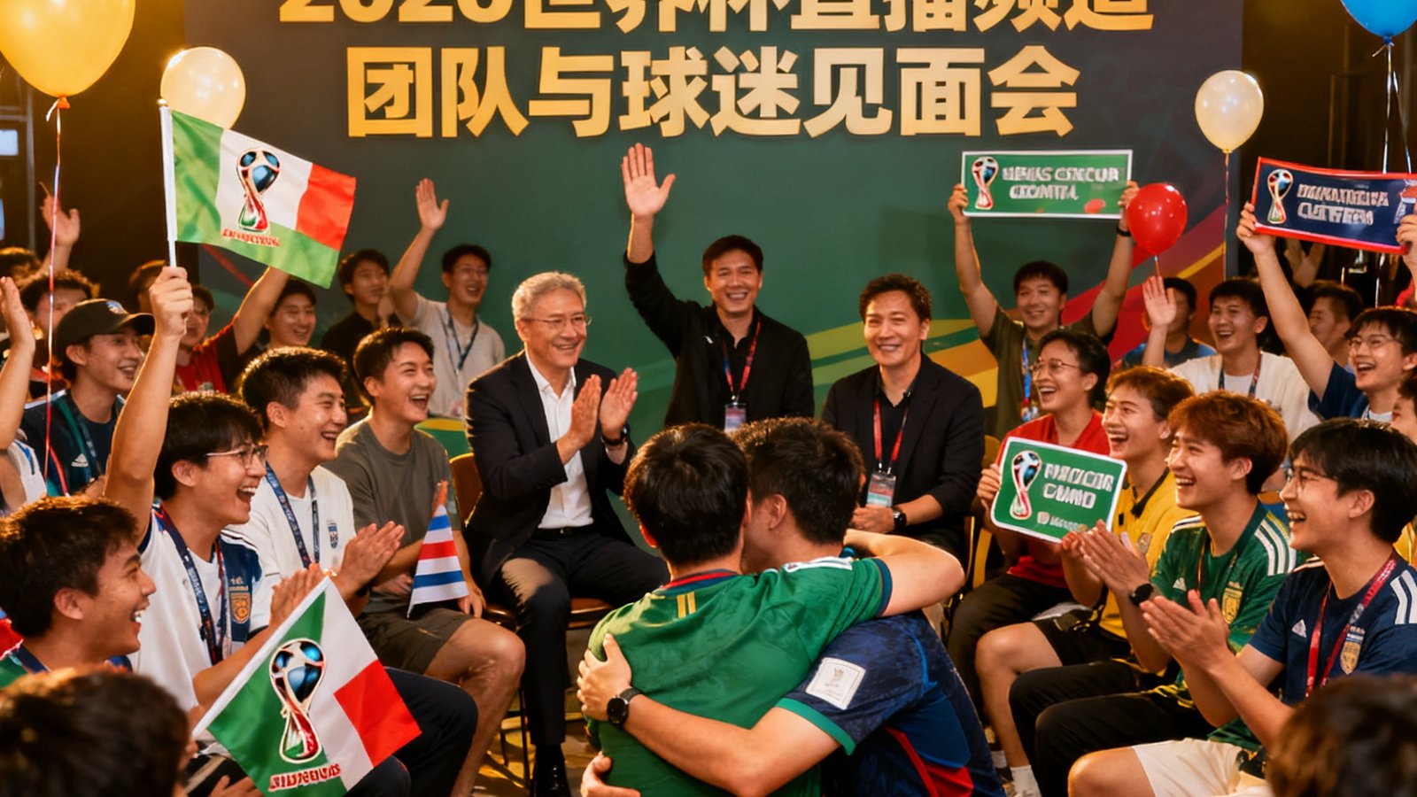 2026世界杯直播频道团队与球迷见面会,气氛热烈